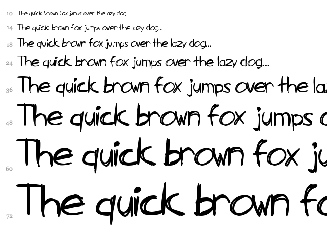 SF Zimmerman font waterfall